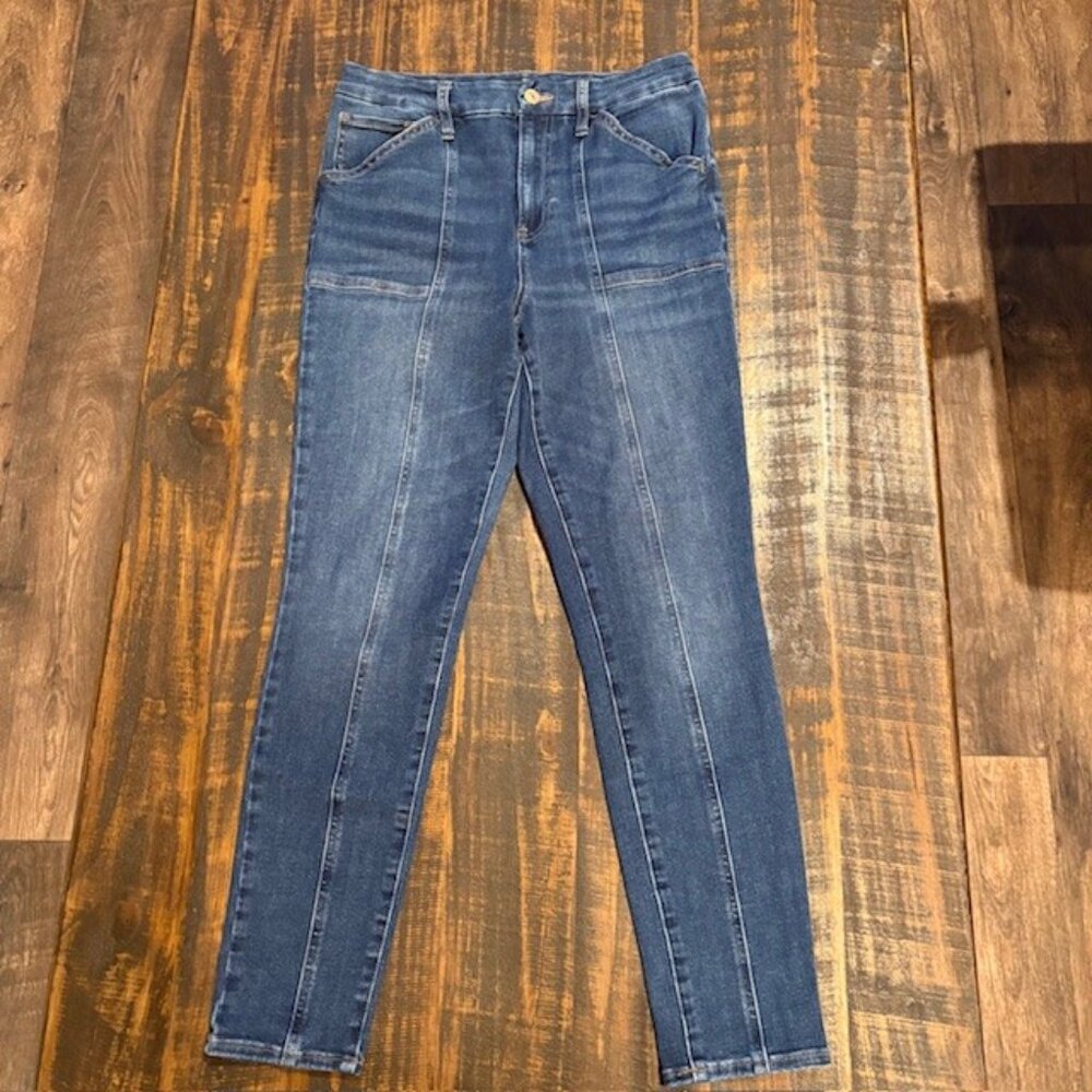 Express Skinny High Rise Ultra Hyper Stretch Jeans Women's M 6/8/10 Medium Wash